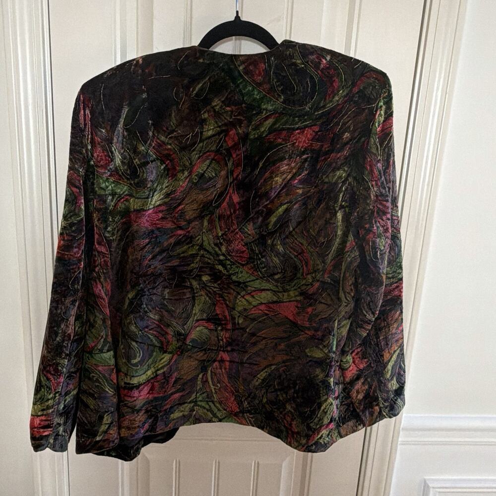 Vintage Maggie McNaughton Multicolor Pattern One Button Blazer Women’s Size 20W - Picture 8 of 13